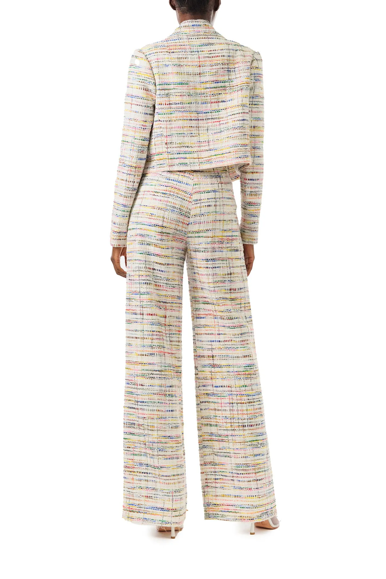 High Waisted Tweed Trouser