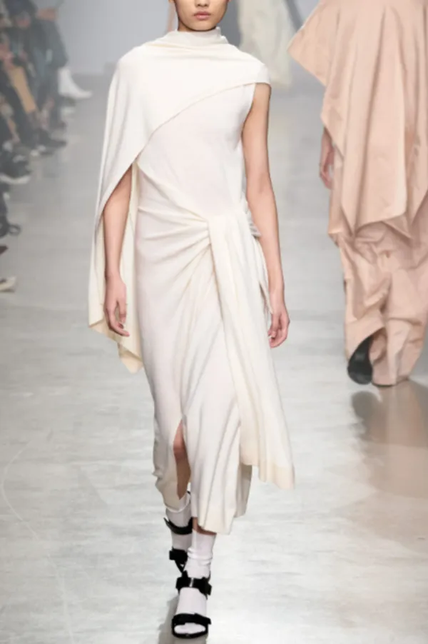 KAMAYA Draped Knit Runway Dress