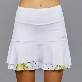 Lemons Mid Skort (white / print)