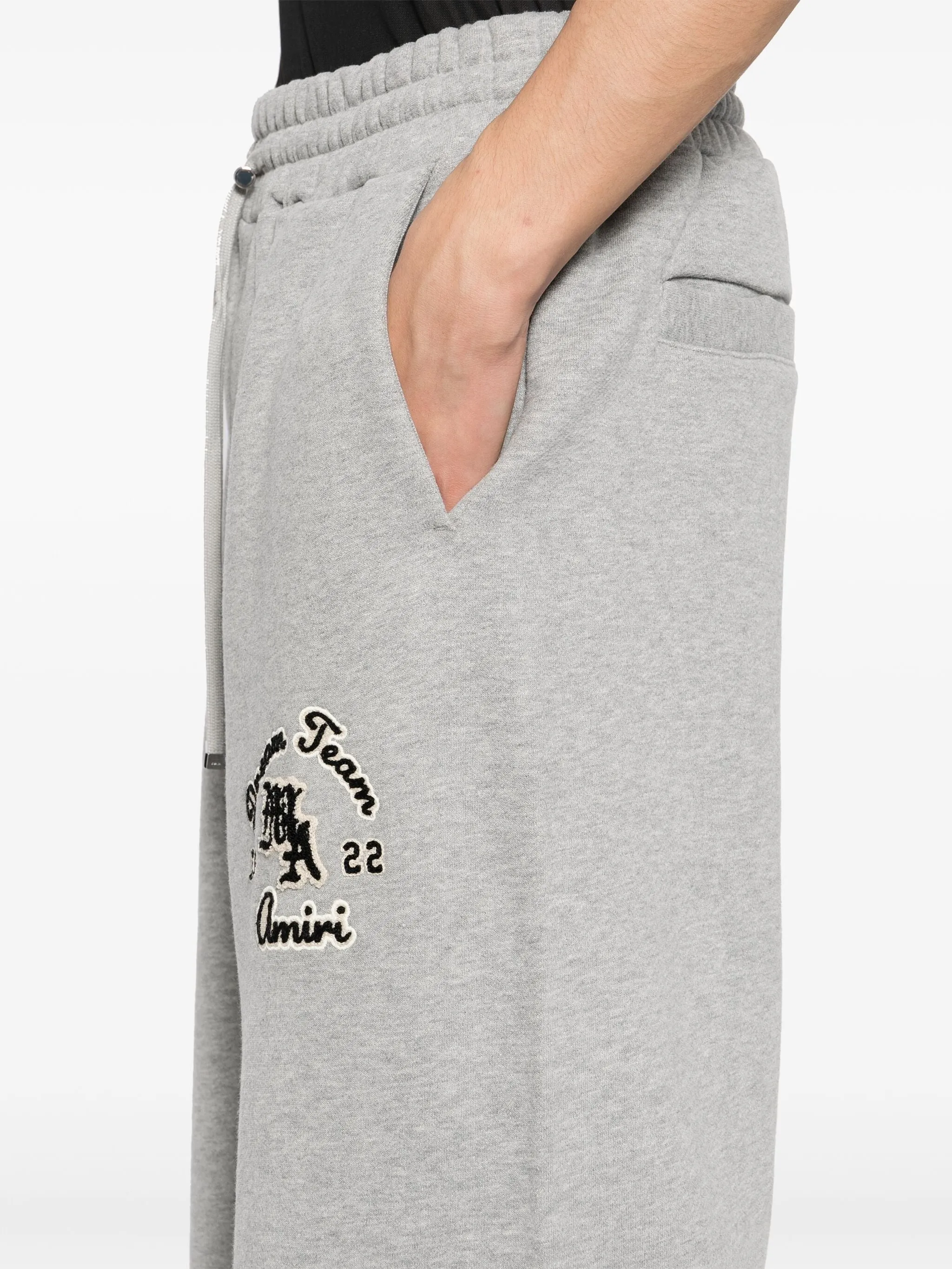 LOGO-APPLIQUÉ DRAWSTRING TRACK PANTS