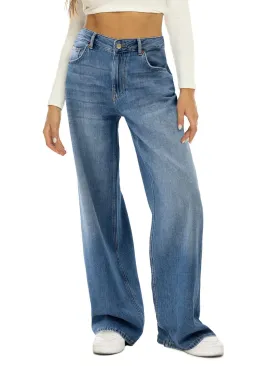 Loose Wide-leg Pure Color Casual All-match Long Jeans Pants