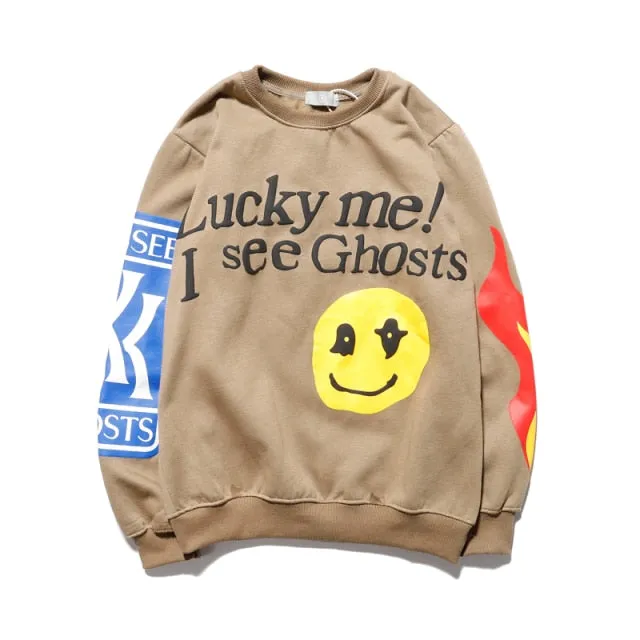 Lucky Me I See Ghost Print Sweatshirt