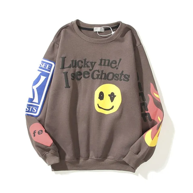 Lucky Me I See Ghost Print Sweatshirt