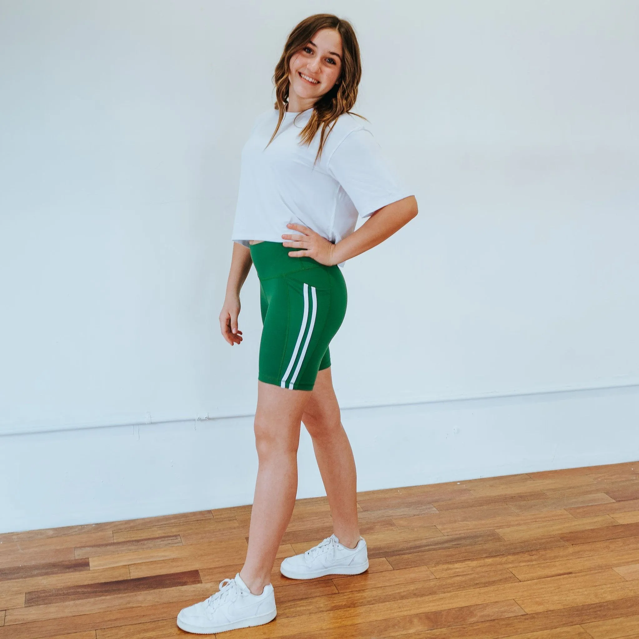 Lux High Waisted Rio Shorts (7 in. inseam) - Emerald