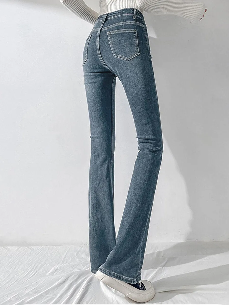 Ombre Pocket Button Front Jeans