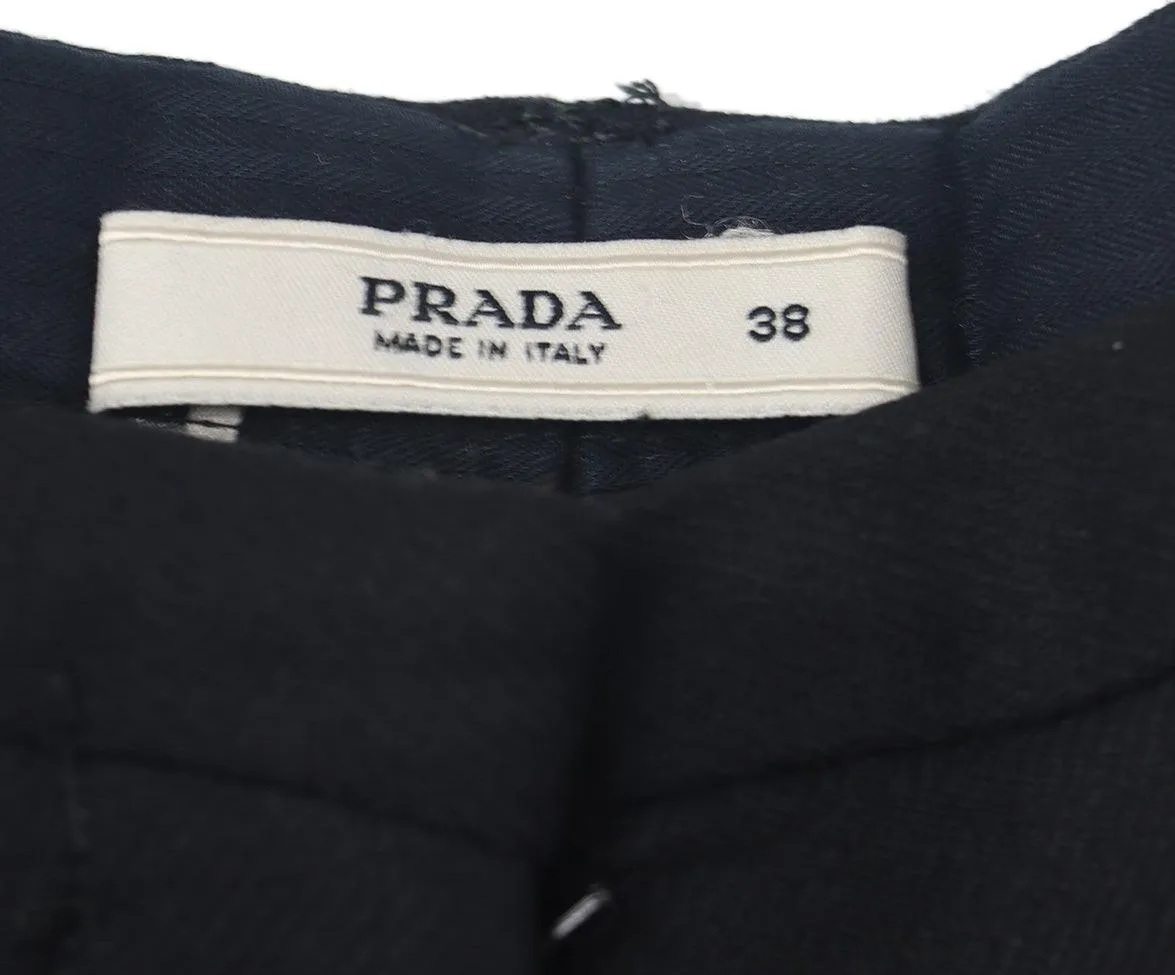 Prada Black Wool 2 Piece Pantsuit sz 4