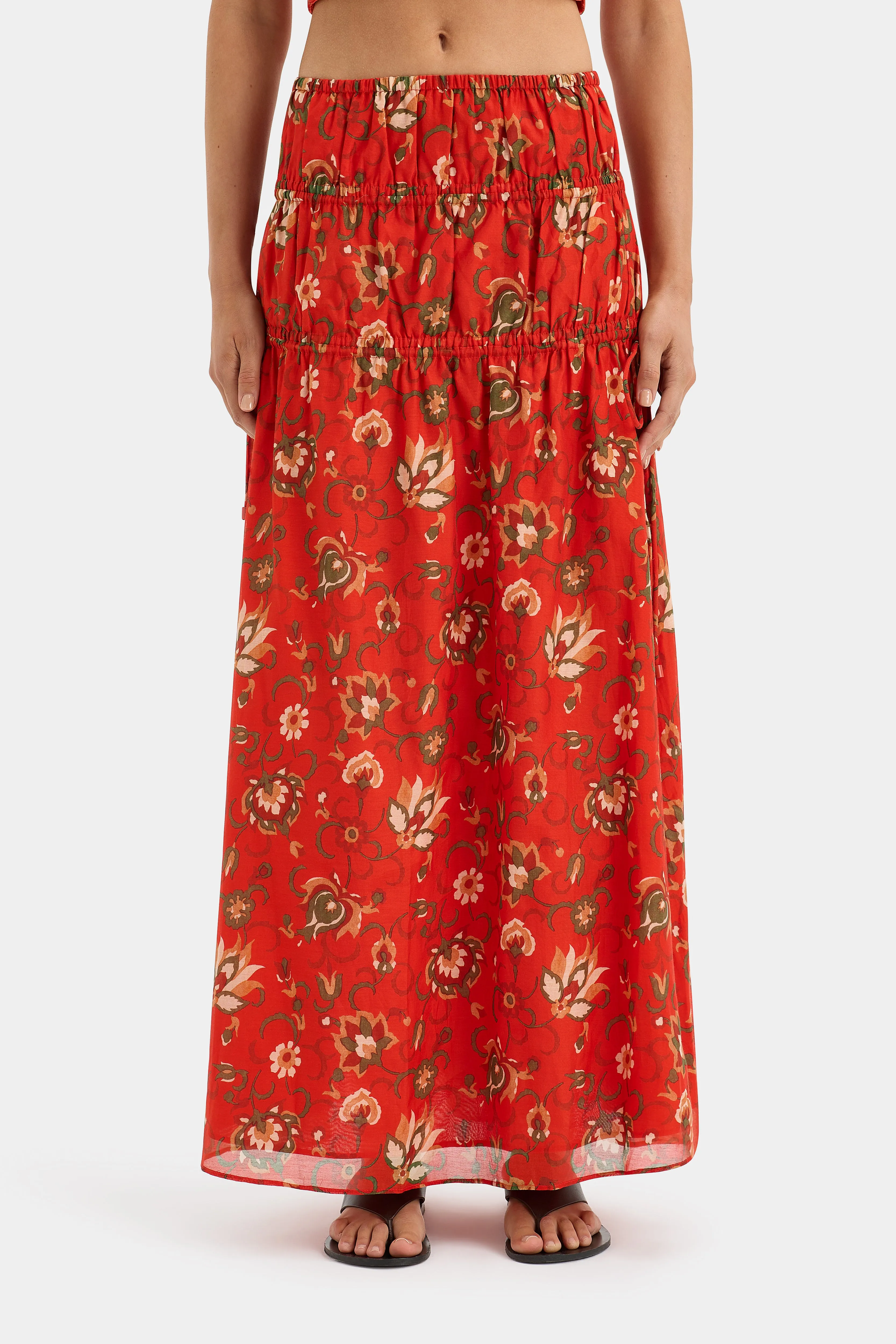 Reyes Gathered Maxi Skirt