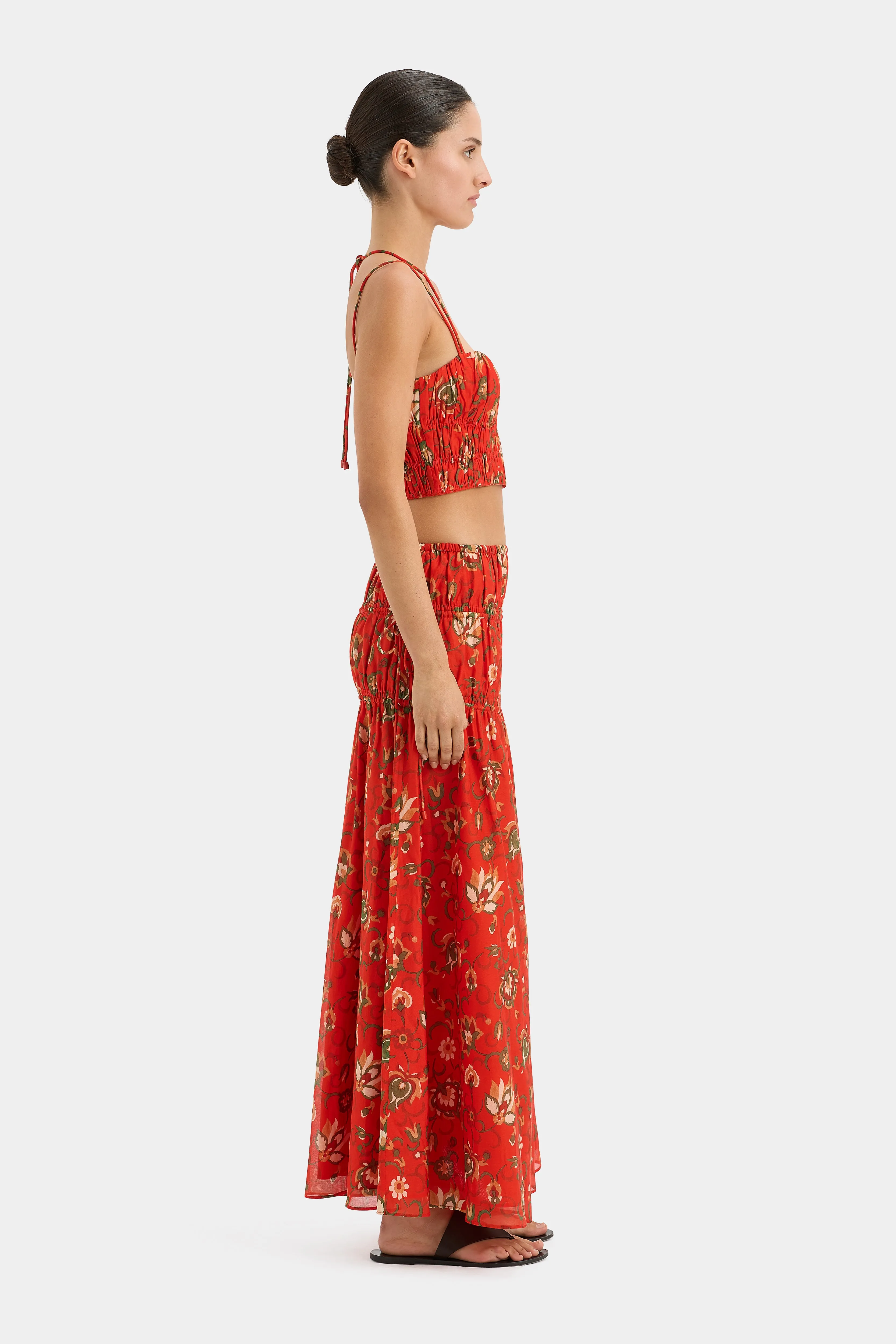 Reyes Gathered Maxi Skirt