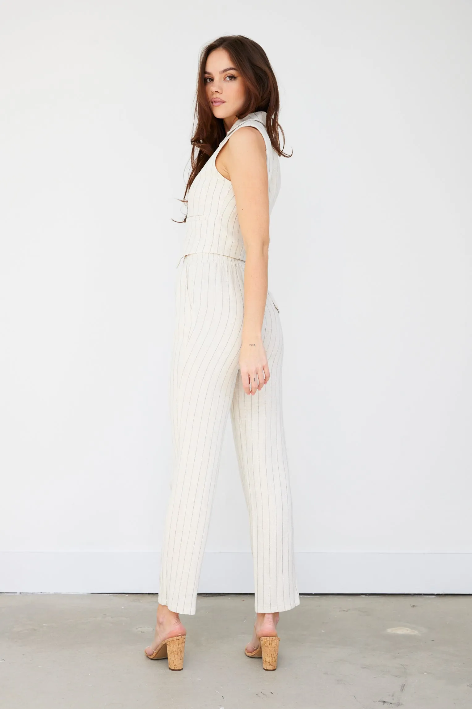 SALE - Tori Linen Stripe Pants