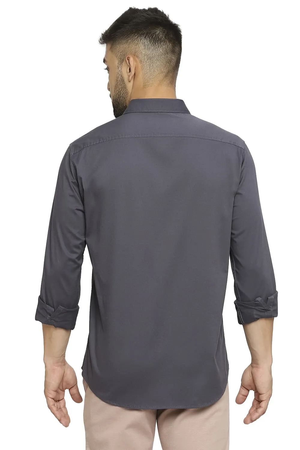 Slim Fit Cotton Stretch Twill Shirt