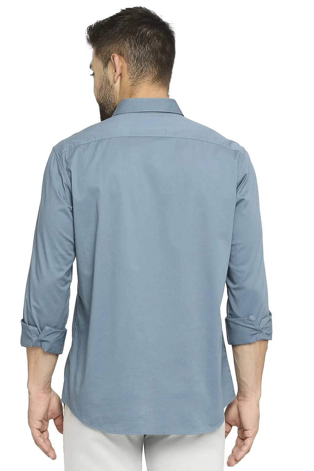 Slim Fit Cotton Stretch Twill Shirt