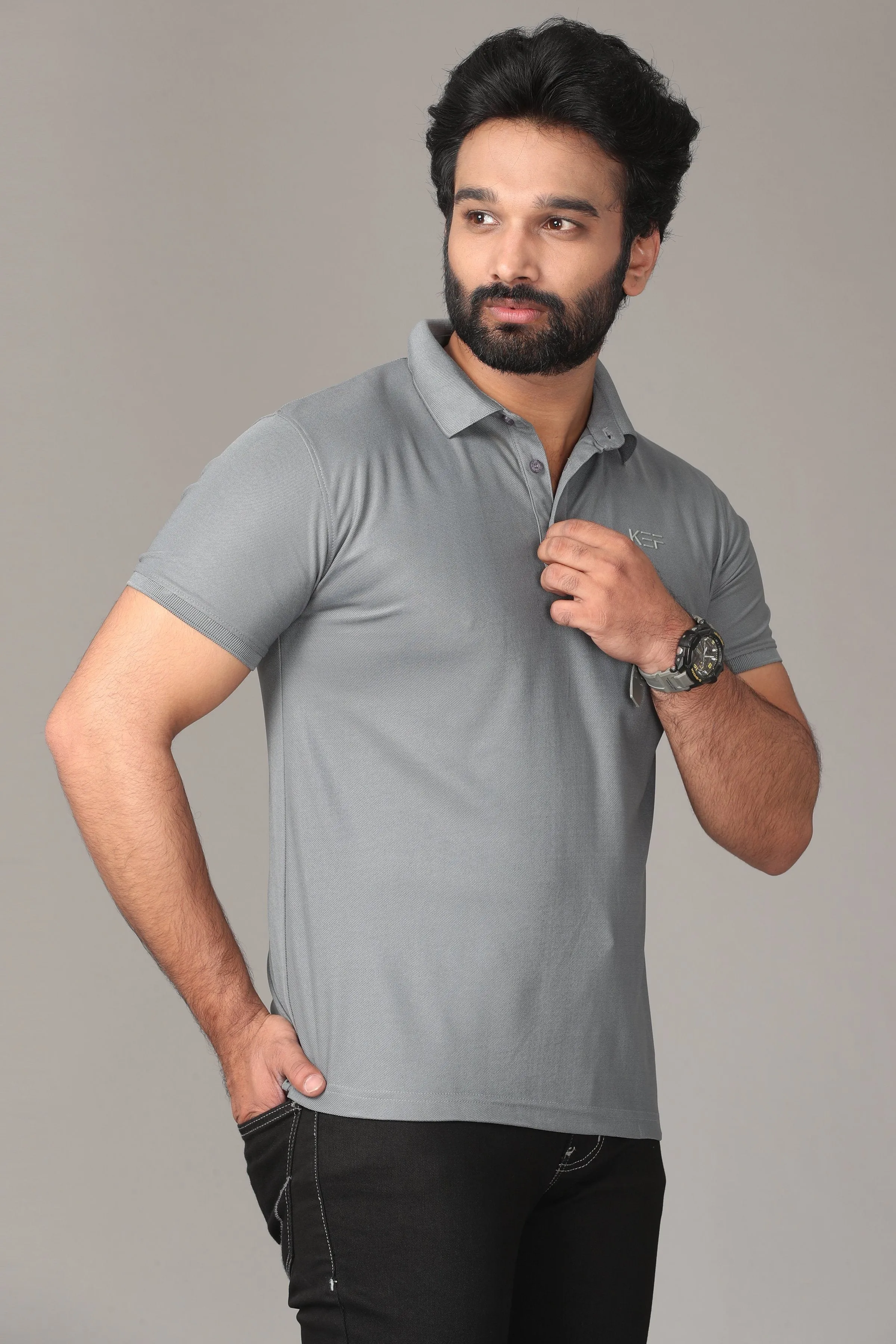 Stone Grey Polo Shirt