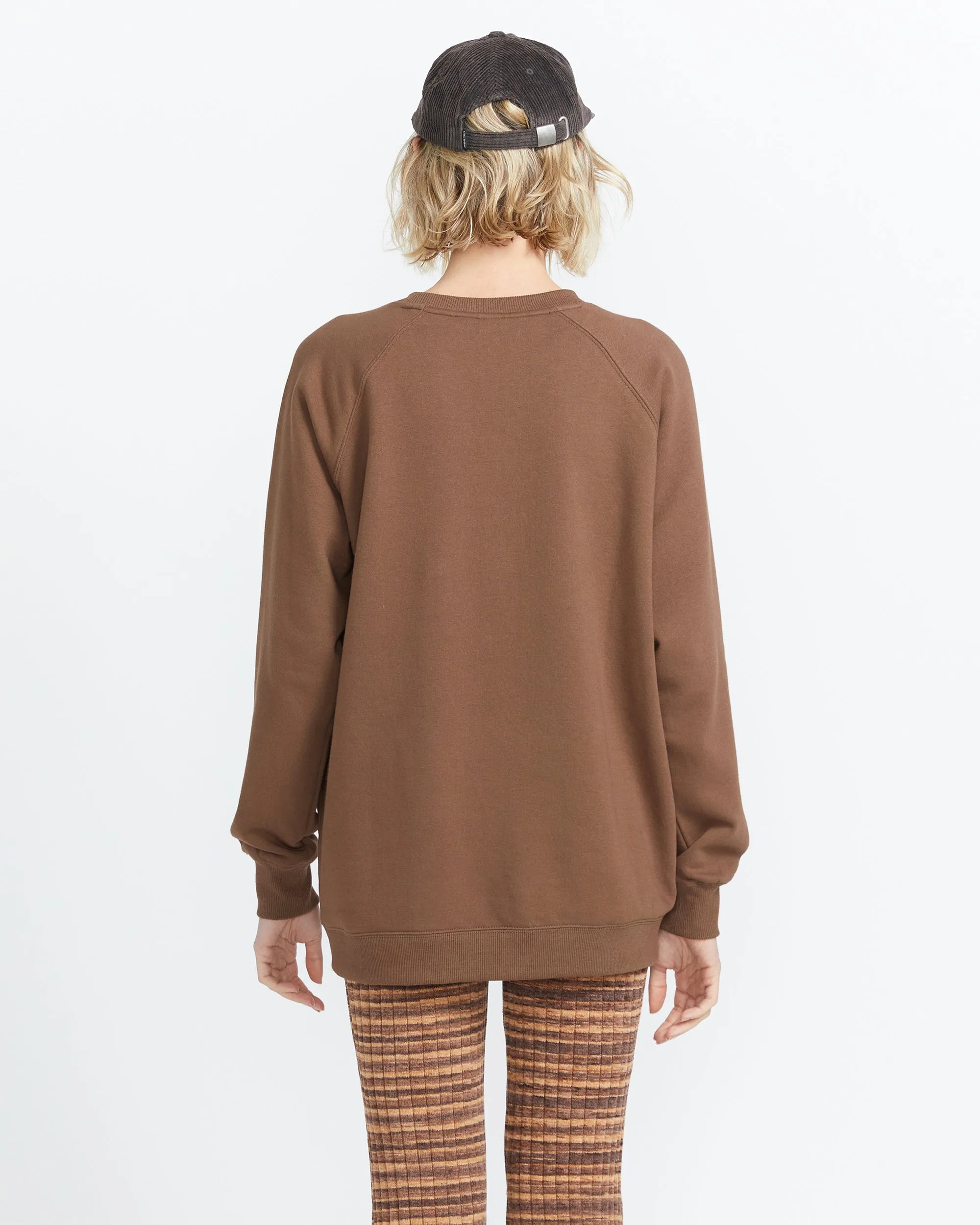 Stone Magic Boyfriend Crew Sweatshirt - Bear Brown