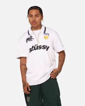 Stussy World Tour Mens White Football Polo Shirt