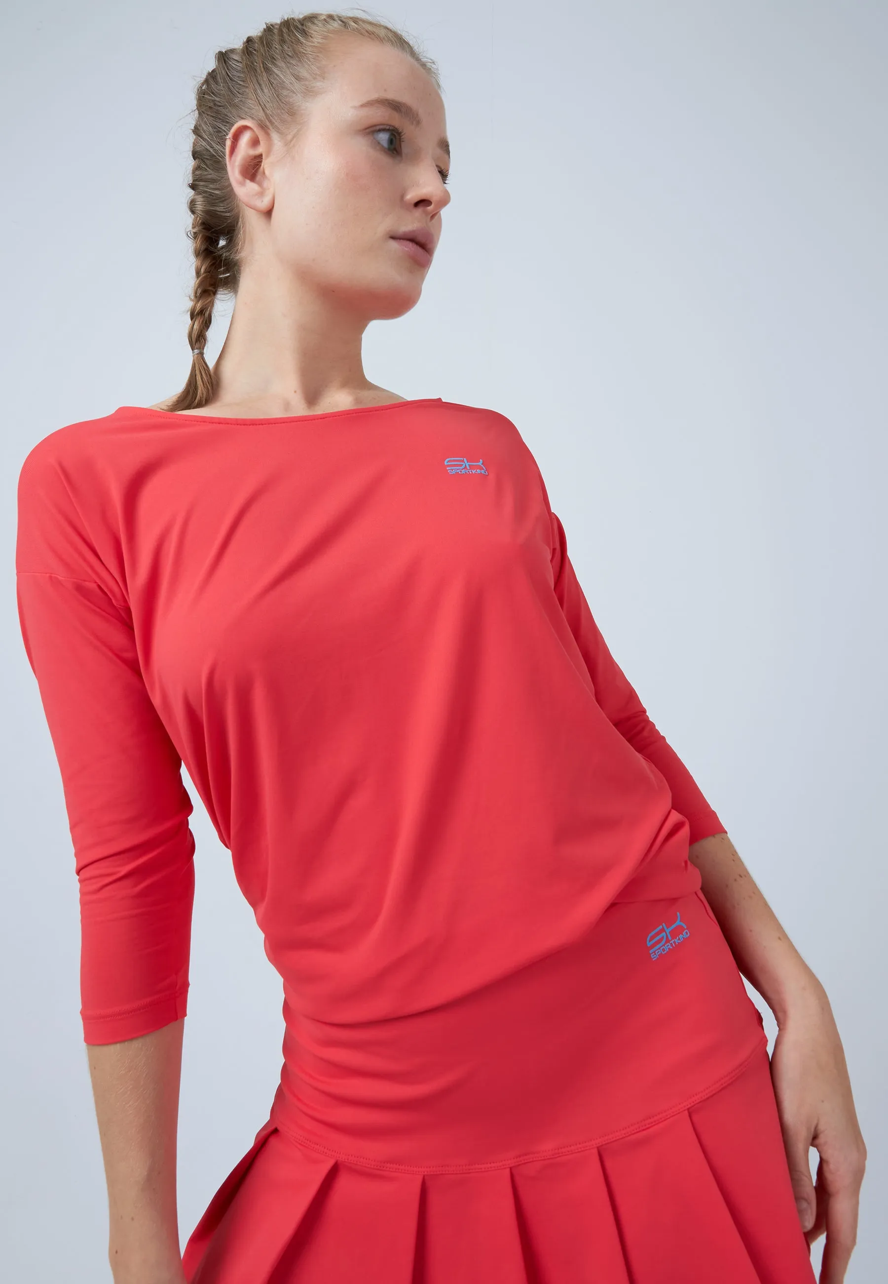 Tennis 3/4 Loose Fit Shirt, peach