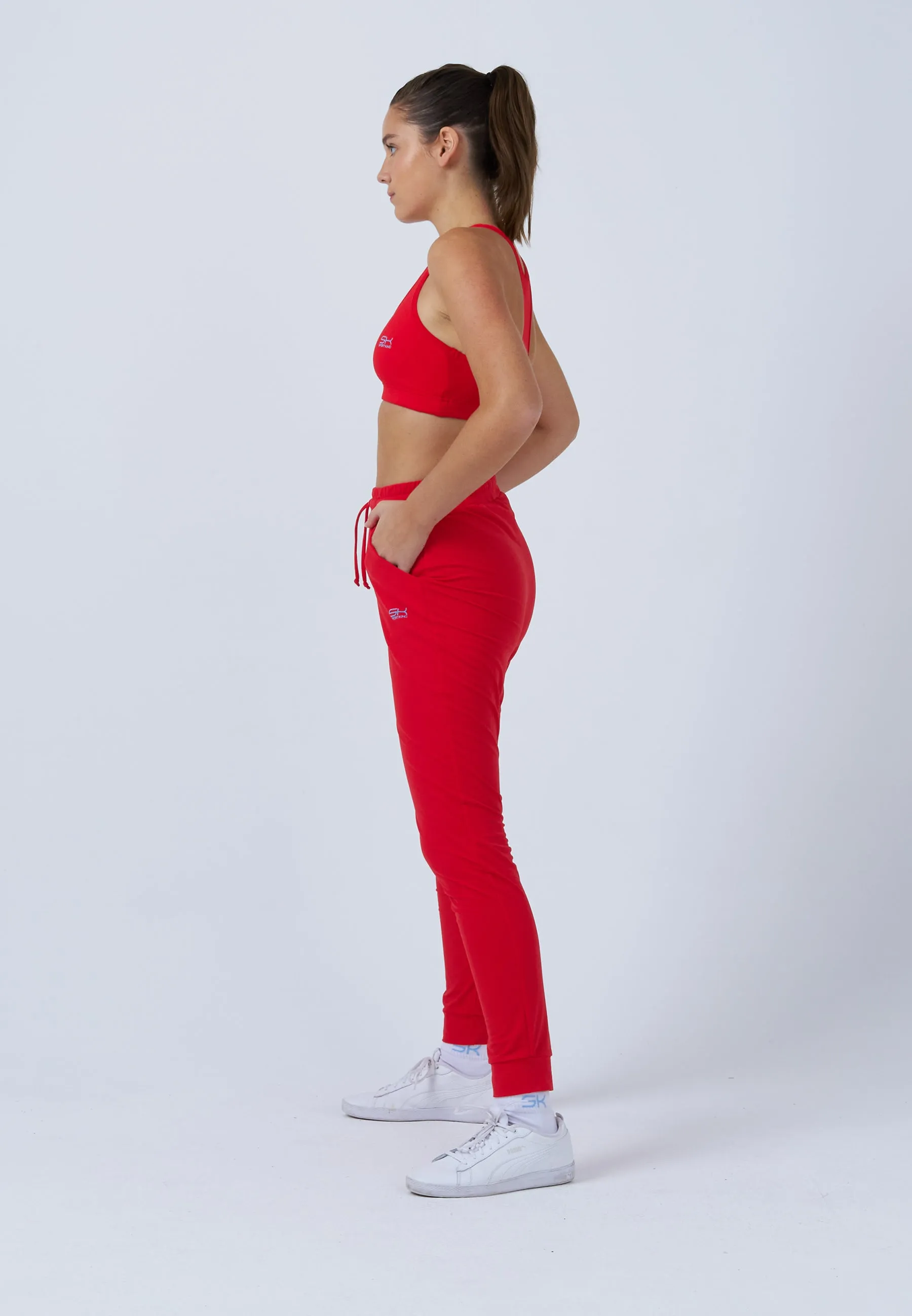 Tennis Jogger Tracksuit Pants, red