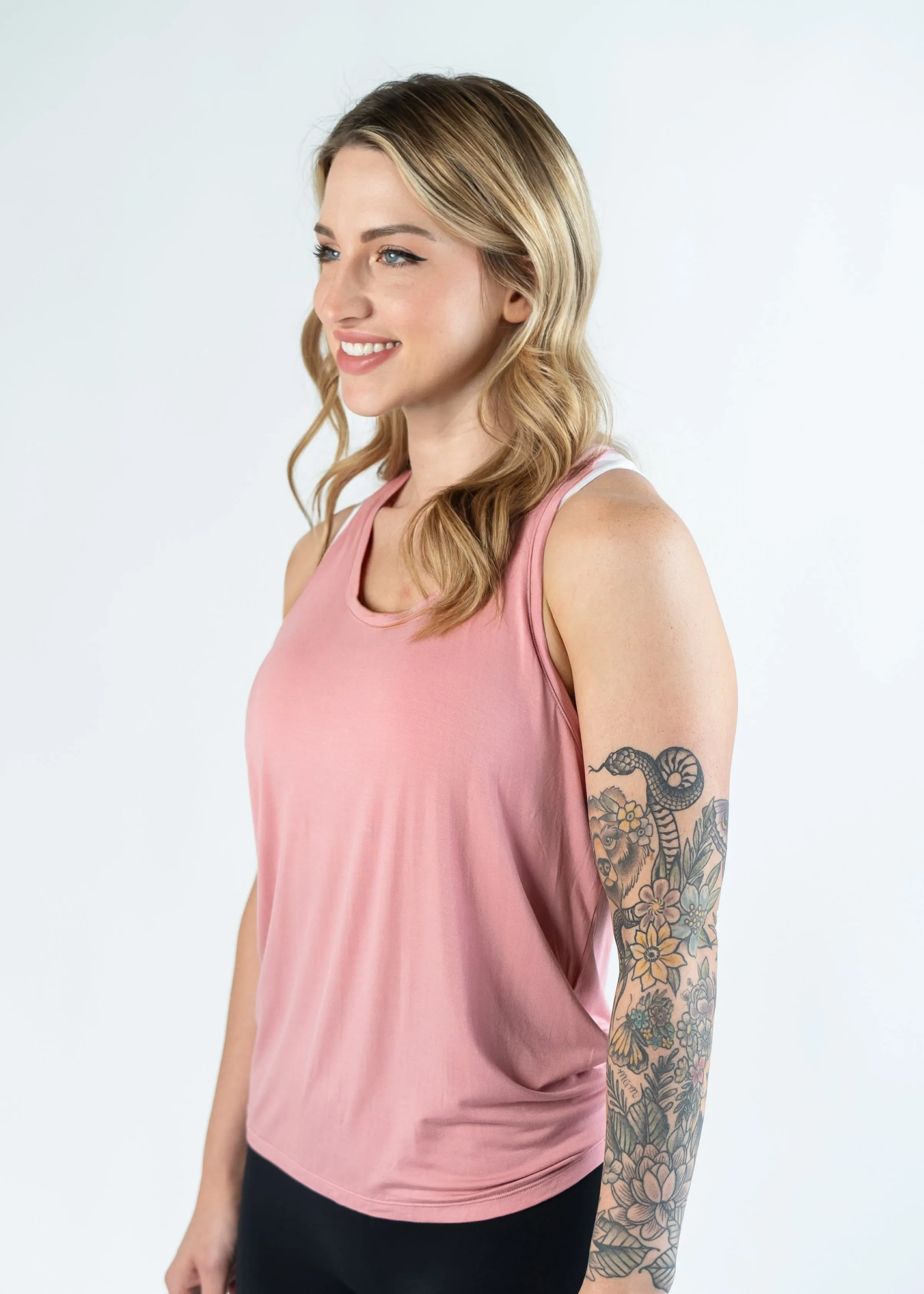 Tie Back Tank Top | Pink