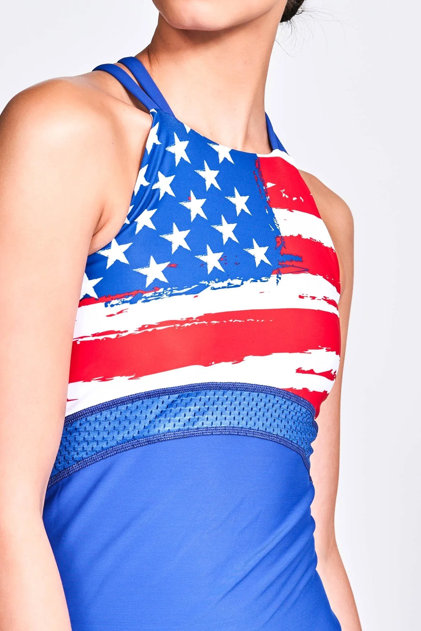 Unite Tank Top-USA Blue