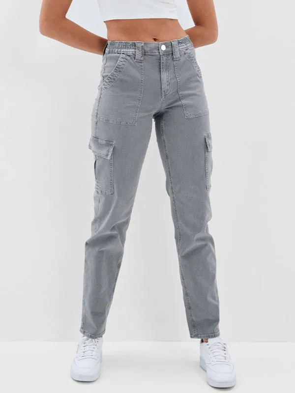 Women's Casual Cargo Cotton Trousers