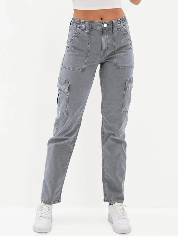 Women's Casual Cargo Cotton Trousers