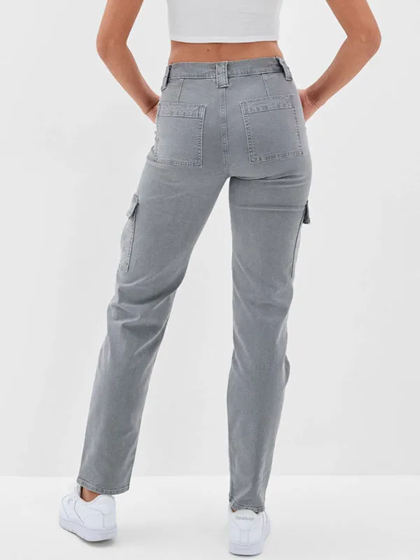 Women's Casual Cargo Cotton Trousers