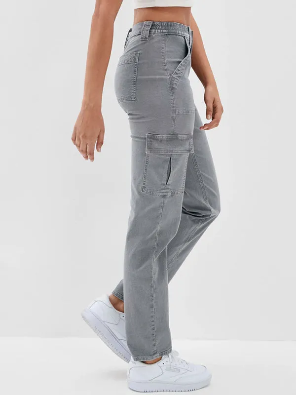 Women's Casual Cargo Cotton Trousers