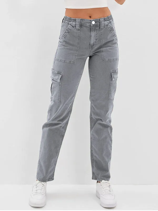 Women's Casual Cargo Cotton Trousers