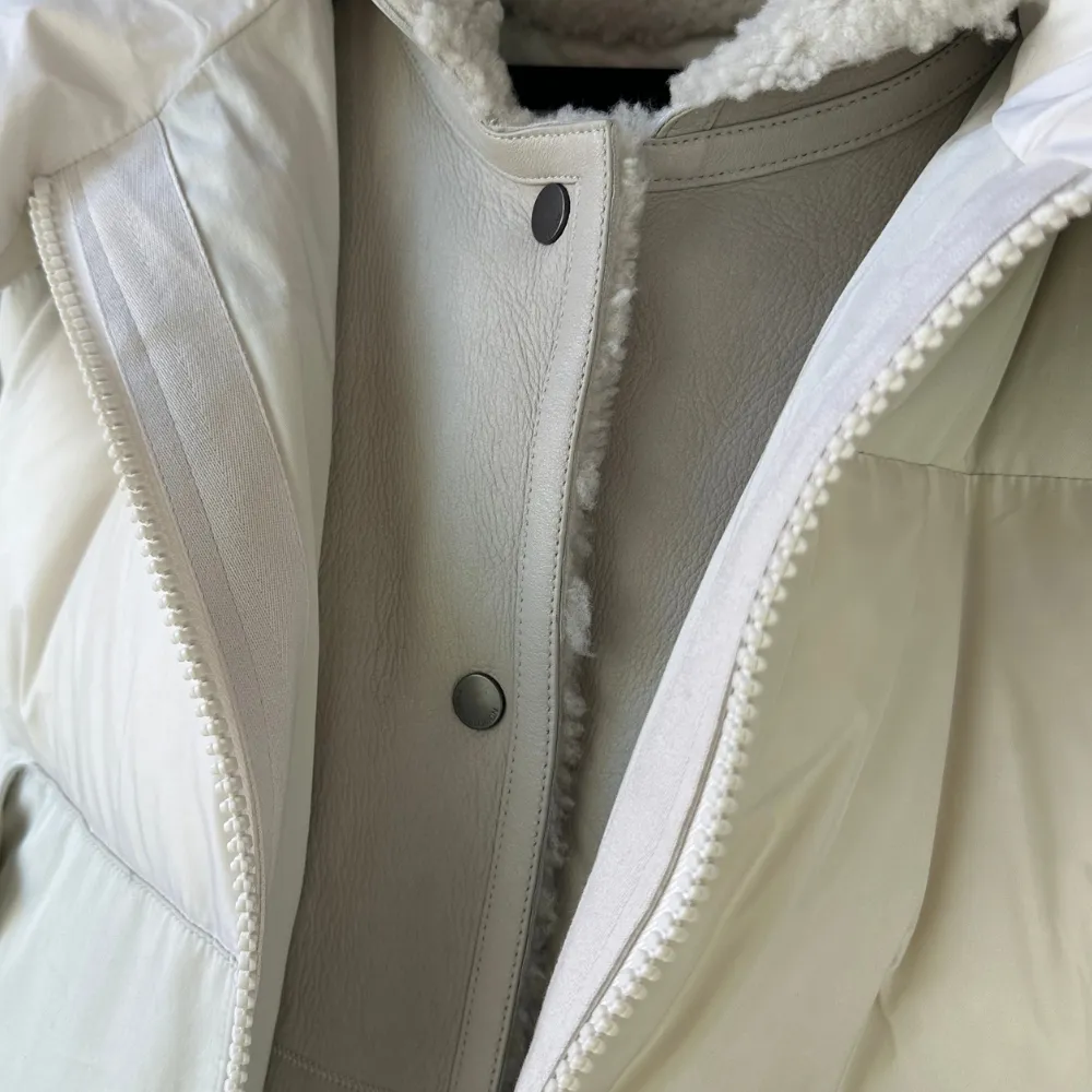 Yves Salomon Shearling Down Jacket - Fog